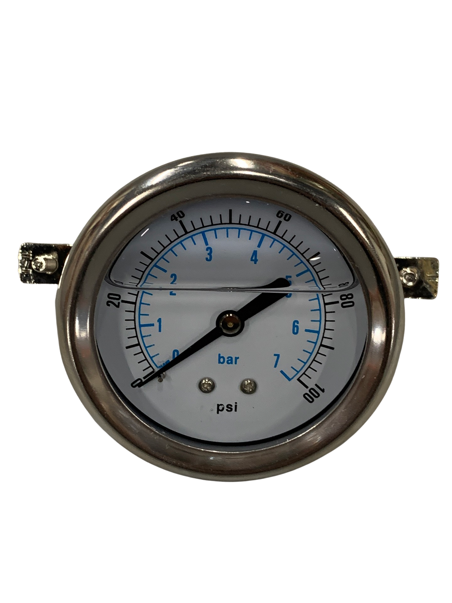 Pressure Gauge, 0-100PSI, 2.5"DIA, 1/4"MNPT - SX